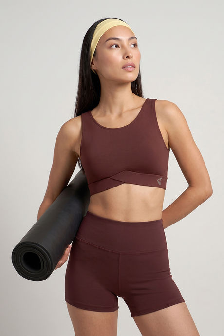 Zelocity Medium Impact Quick Dry Sports Bra - Friar Brown — image 3